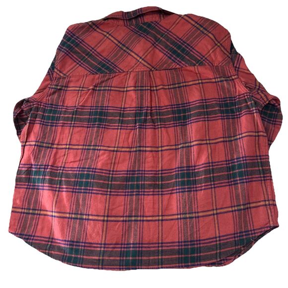 Alpine Design Women’s XL Midweight Flannel Red Bison Plaid AD Hike Long Sleeve - Picture 3 of 7